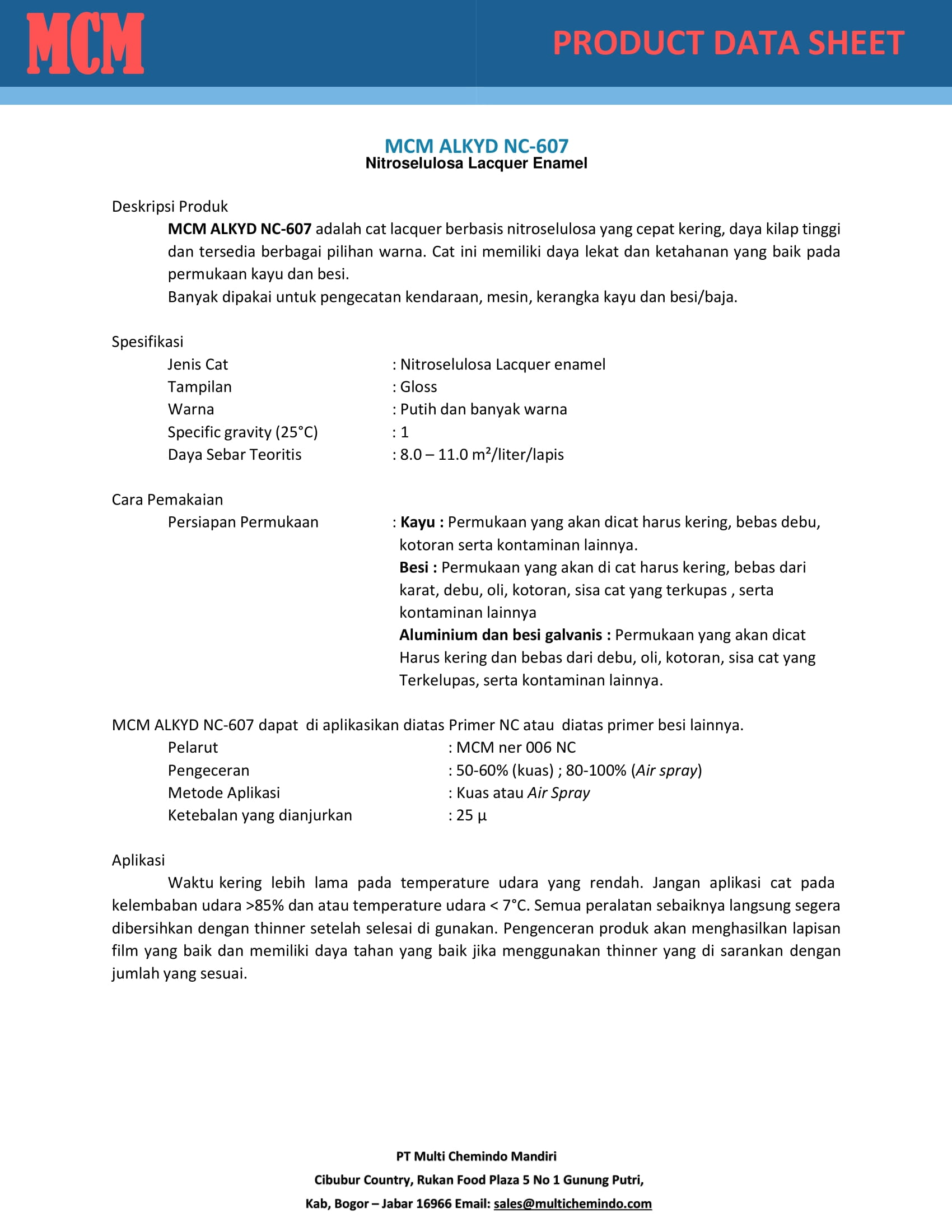 MCM ALKYD 607-1 